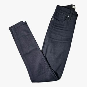 New Madewell 9" Mid Rise Skinny Crop Jeans Black Size 24 X 30 Tall